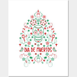 Dia de muertos - Mexican Day of the dead Posters and Art